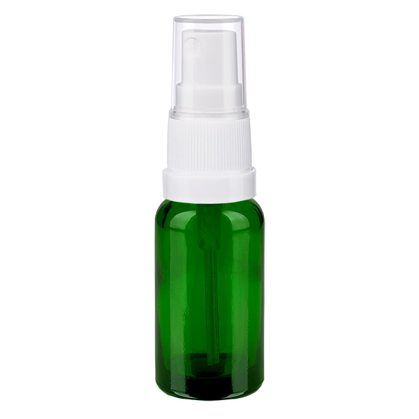 Frasco pulverizador 20ml blanco/transparente tapón estándar GreenLine UT18/20