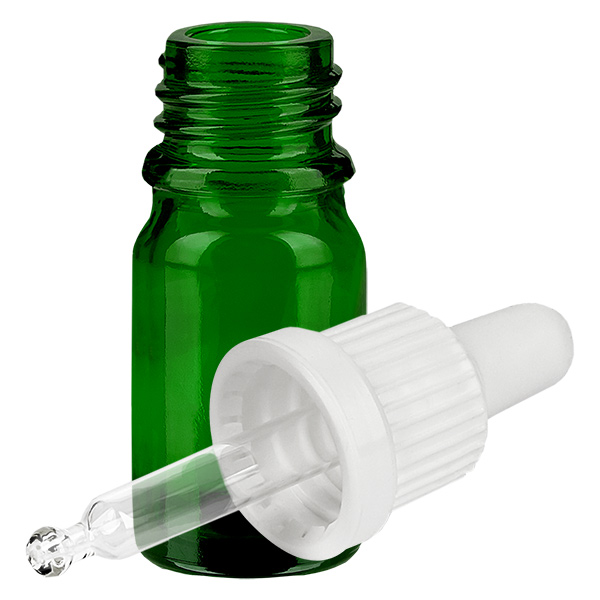 Frasco pipeta 5ml cierre inviolable blanco GreenLine UT18/5