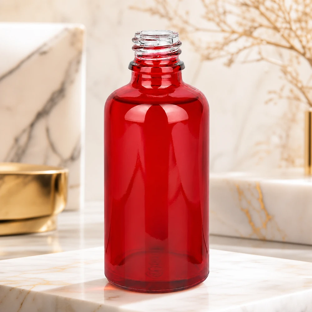 Frasco de vidrio ámbar de 50 ml de alta calidad RedLine UT18/50 con protección UV para sustancias fotosensibles