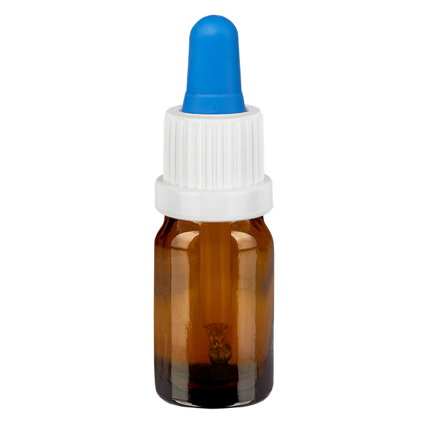 Frasco pipeta 5ml blanco/azul cierre inviolable BrownLine UT18/5