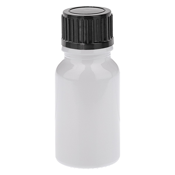 Frasco de 10 ml con tapón de rosca de 11 mm negro estándar WhiteLine UT18/10 Frasco de 10 ml con tapón de rosca de 11 mm negro estándar WhiteLine UT18/10