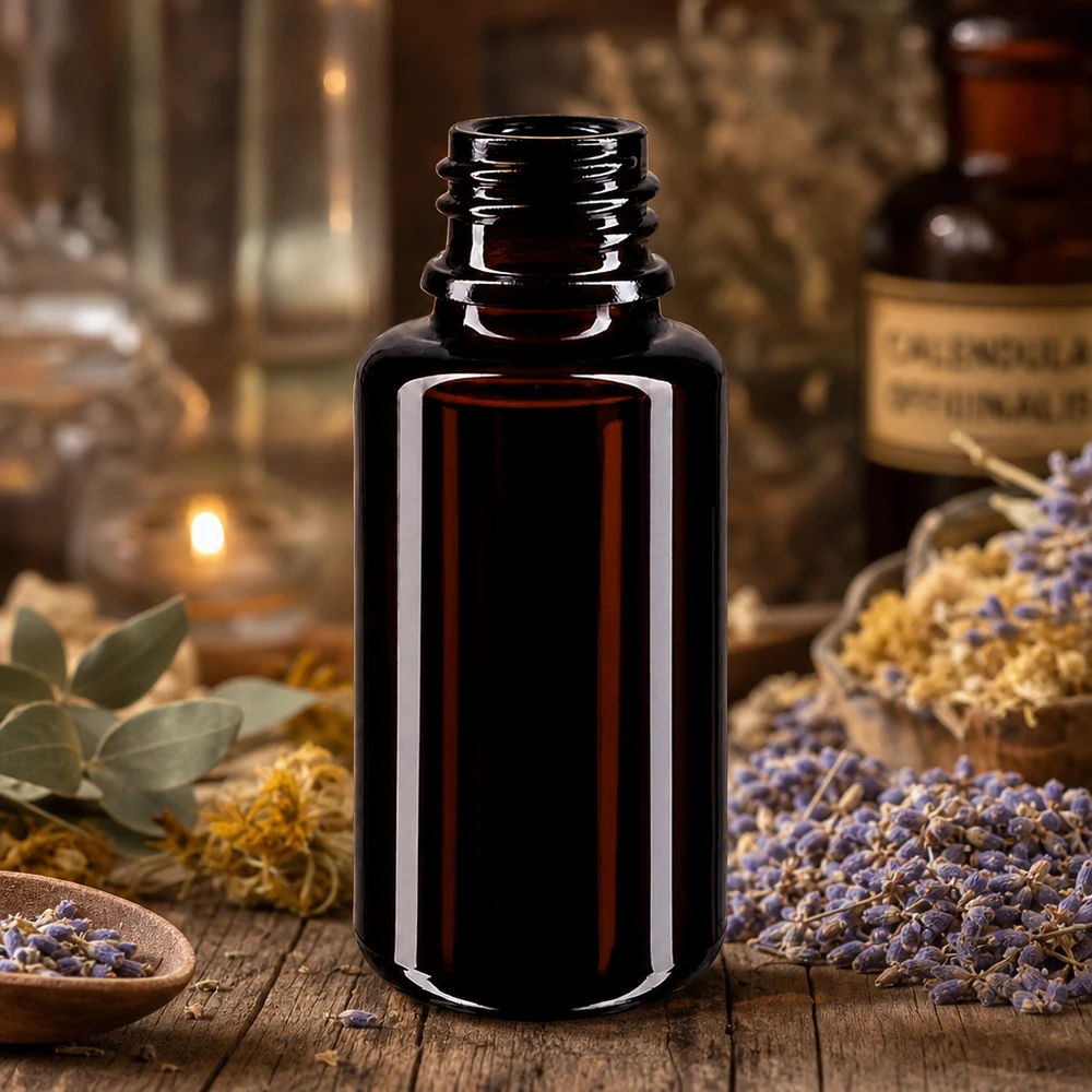 Práctico frasco cuentagotas de 20 ml de vidrio violeta protector de la luz Miron para viajar