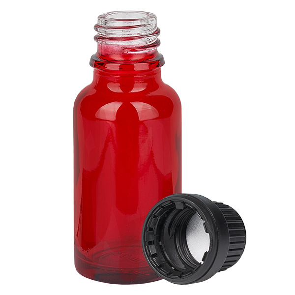 Botella 20ml 11mm tapón rosca negro inviolable RedLine UT18/20 Botella 20ml 11mm tapón rosca negro inviolable RedLine UT18/20
