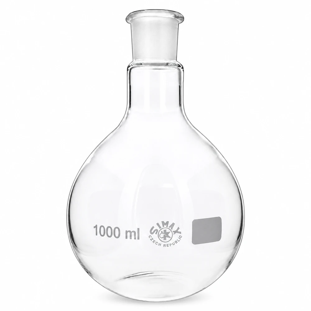 Termo 1000ml con junta esmerilada estándar (29/32) Matraz de fondo redondo de 1000 ml de vidrio de borosilicato de alta calidad con junta esmerilada 29/32 para tecnología de laboratorio