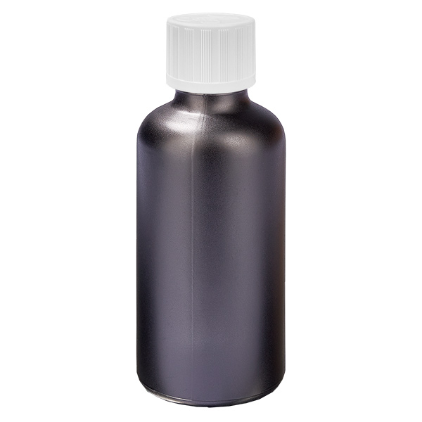 Botella 50ml tapón rosca 11mm blanco cierre estándar inviolable BlackLine UT18/50 Botella 50ml tapón rosca 11mm blanco cierre estándar inviolable BlackLine UT18/50
