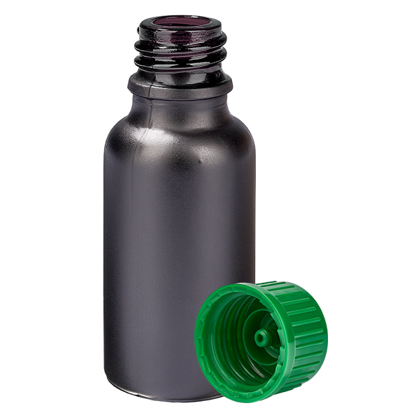 Botella 20ml 11mm tapón rosca verde estándar BlackLine UT18/20 Botella 20ml 11mm tapón rosca verde estándar BlackLine UT18/20