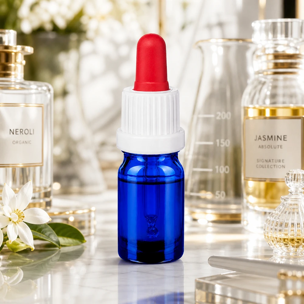 Botella de pipeta BlueLine Premium de 5 ml en azul con diseño ergonómico para aplicaciones profesionales