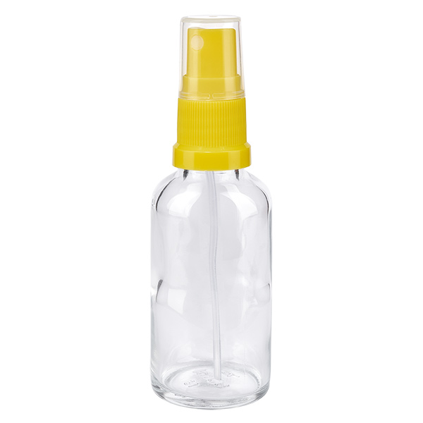 Frasco pulverizador de 30 ml amarillo/transparente tapón estándar ClearLine UT18/30