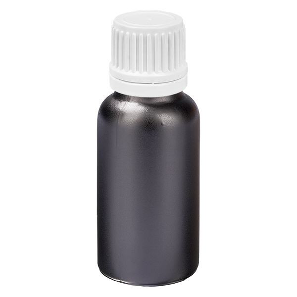 Botella 20ml 11mm tapón rosca blanco cierre inviolable BlackLine UT18/20 Botella 20ml 11mm tapón rosca blanco cierre inviolable BlackLine UT18/20