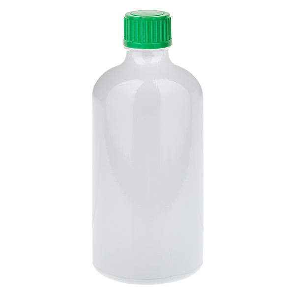 Frasco cuentagotas de 100 ml, 0,8 mm, verde, tapón estándar WhiteLine UT18/100