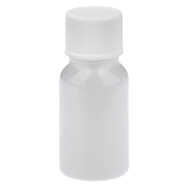 Frasco de 10 ml con tapón de rosca de 11 mm blanco estándar WhiteLine UT18/10 Frasco de 10 ml con tapón de rosca de 11 mm blanco estándar WhiteLine UT18/10