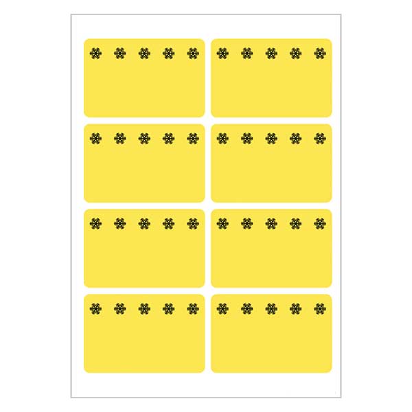 Etiquetas congelador amarillo (48 pegatinas) 26x40mm Etiquetas congelador amarillo (48 pegatinas) 26x40mm