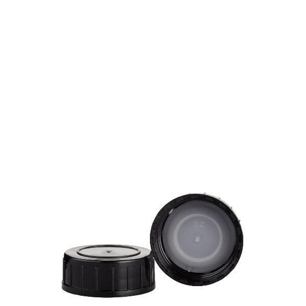 Tapón de rosca negro de polipropileno N 32mm (DIN 32) Tapón de rosca negro de polipropileno N 32mm (DIN 32)