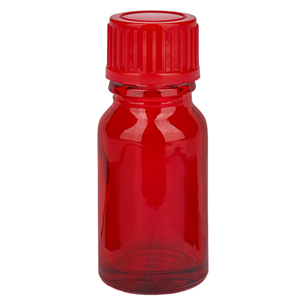 Botella 10ml 11mm tapón rosca rojo estándar RedLine UT18/10 Botella 10ml 11mm tapón rosca rojo estándar RedLine UT18/10