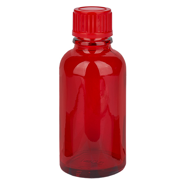 Frasco 30ml 11mm tapón rosca rojo estándar RedLine UT18/30