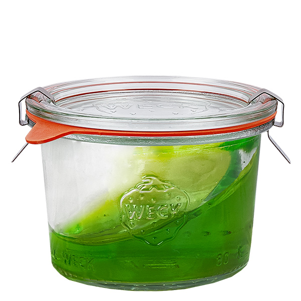 Juego de 48 vasos de 80 ml de Weck con 48 tapas de cristal