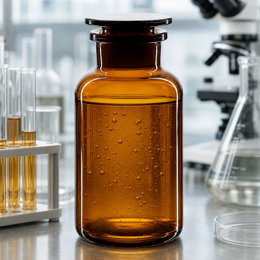 Frasco de cuello ancho de 500 ml, de color marrón, con tapón de cristal, para reactivos químicos y muestras de laboratorio