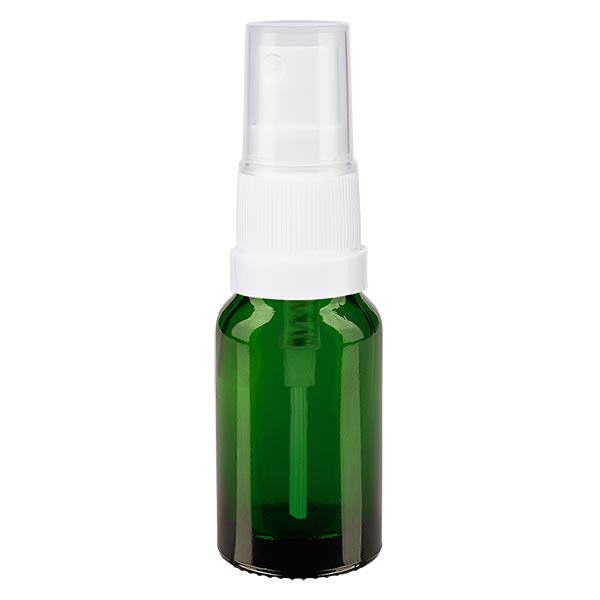 Botella de farmacia verde 10ml atomizador nasal blanco Botella de farmacia verde 10ml atomizador nasal blanco
