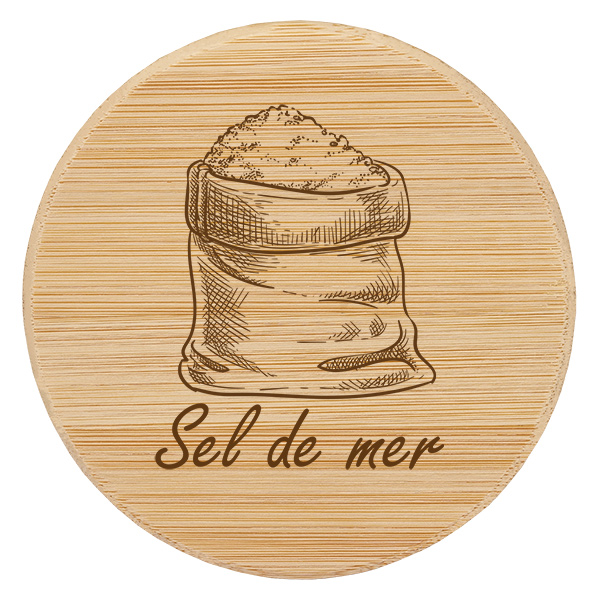Cubierta de madera "Sel de Mer" para WECK RR60 Cubierta de madera "Sel de Mer" para WECK RR60