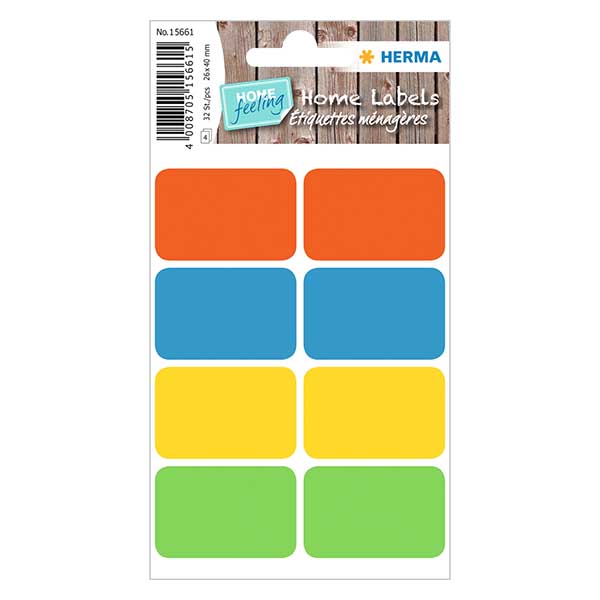 Etiquetas universales de color (32 pegatinas) 26x40mm Etiquetas universales de color (32 pegatinas) 26x40mm