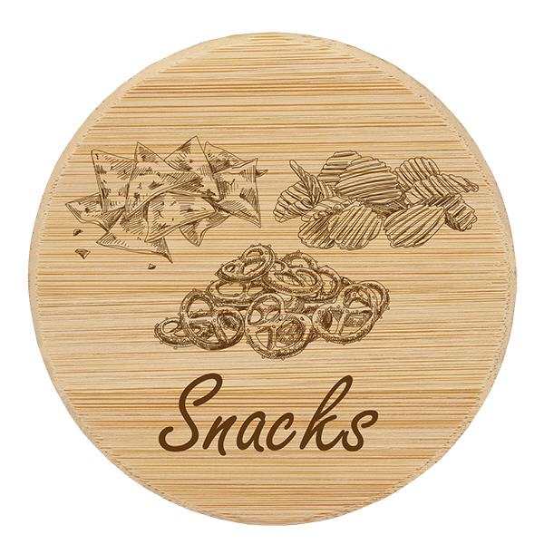 Couvercle en bois "Snacks" pour WECK RR100