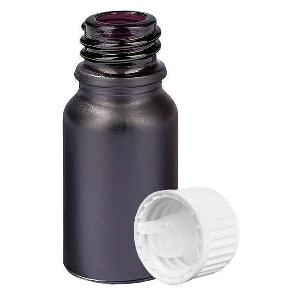 Frasco cuentagotas 10ml 0.9mm blanco tapón estándar BlackLine UT18/10 Frasco cuentagotas 10ml 0.9mm blanco tapón estándar BlackLine UT18/10
