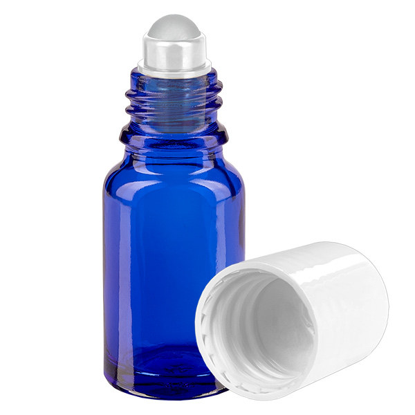 Frasco roll-on 10ml blanco tapón estándar BlueLine UT18/10