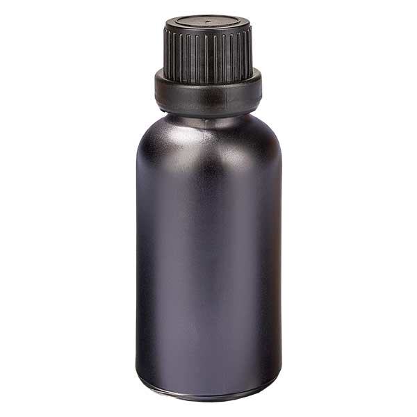 Botella 30ml 11mm tapón de rosca con precinto de seguridad BlackLine UT18/30 Botella 30ml 11mm tapón de rosca con precinto de seguridad BlackLine UT18/30
