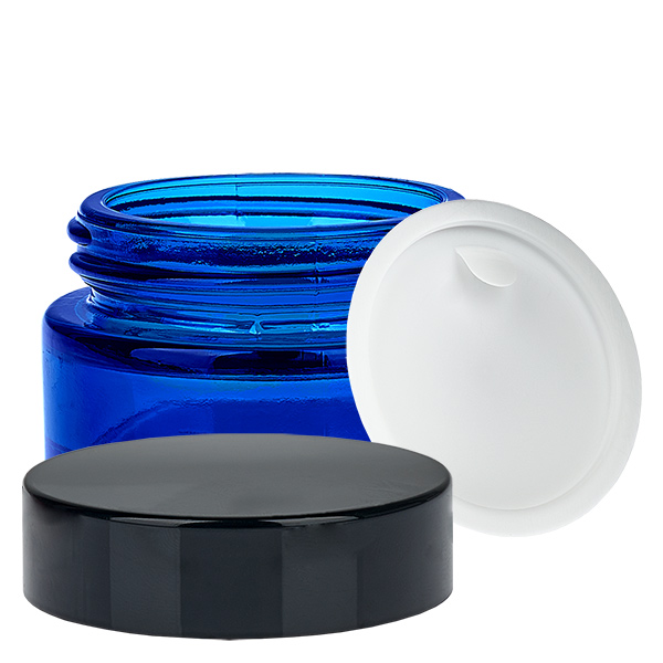 Tarro de cristal 20ml azul con tapa insertable UNiTWIST