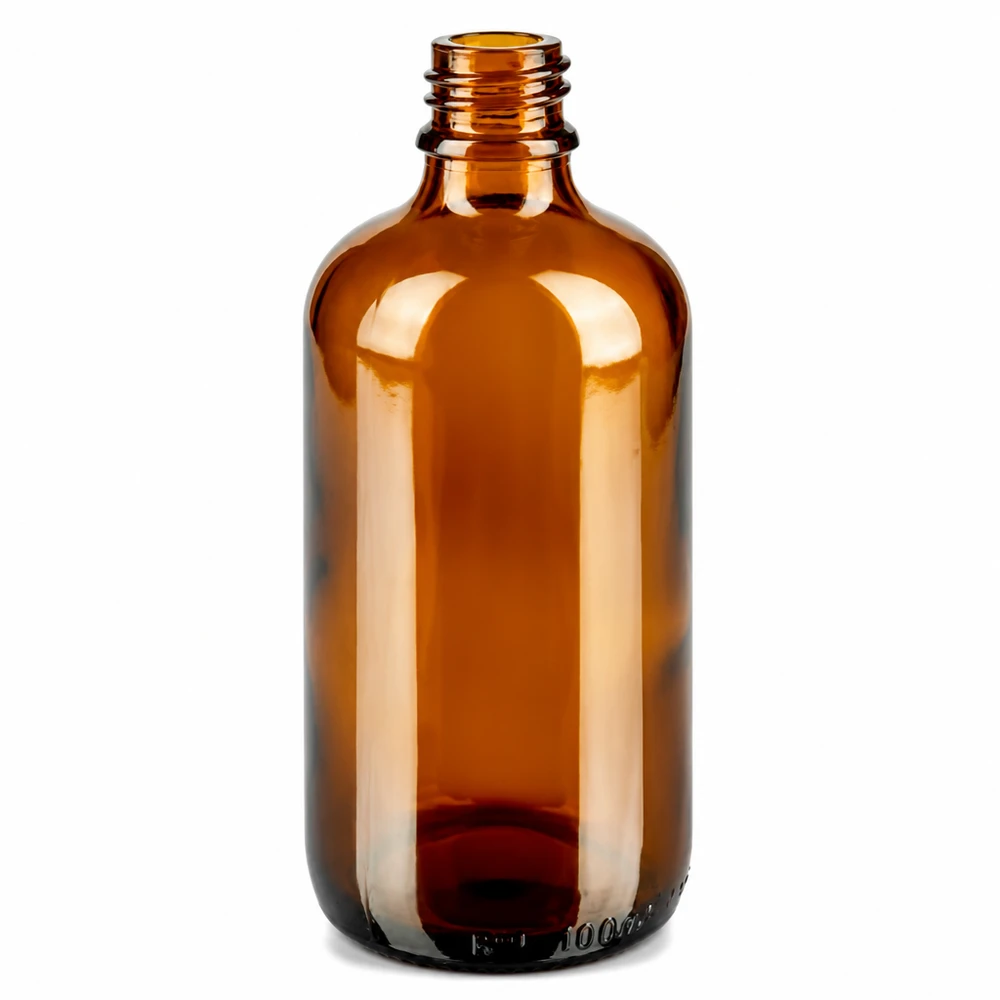 Botella de 100 ml con tapón de rosca de 11 mm verde Estándar BrownLine UT18/100 Frasco de vidrio marrón de 100 ml con rosca de 11 mm para guardar medicamentos y tinturas de forma segura