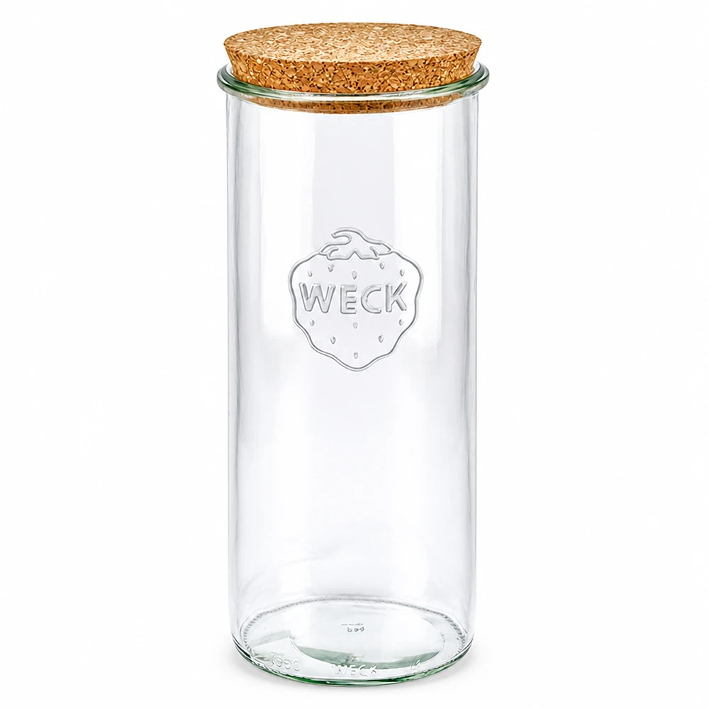 Vasos 1500ml WECK RR100 con corcho natural WECK RR100 tarro giratorio 1500ml con tapa de corcho natural tarro de conserva tarro transparente