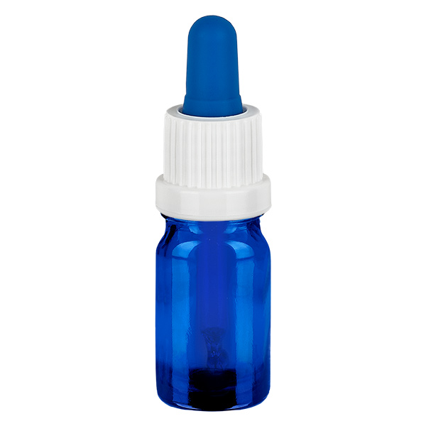 Frasco pipeta 5ml blanco/azul tapón inviolable BlueLine UT18/5