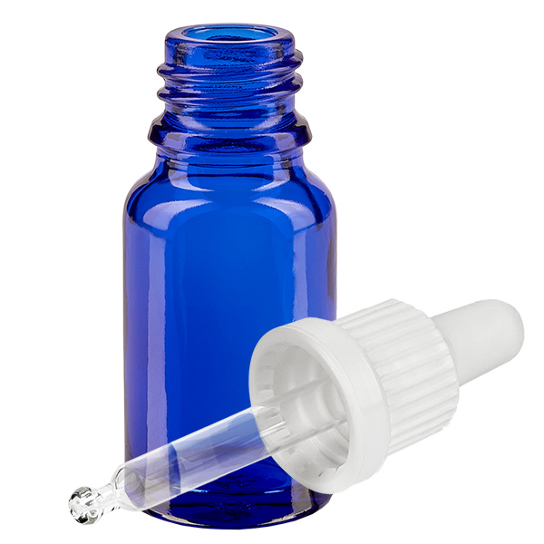 Frasco pipeta 10ml cierre inviolable blanco BlueLine UT18/10