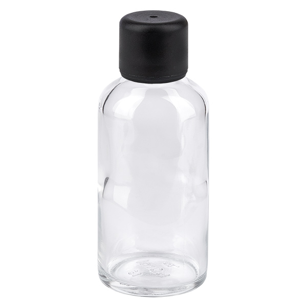 Botella 50ml tapón rosca 11mm negro ClearLine UT18/50 Botella 50ml tapón rosca 11mm negro ClearLine UT18/50