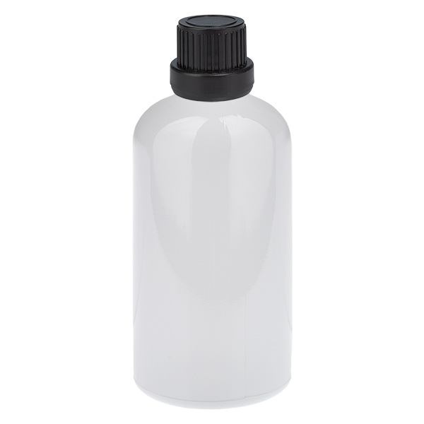 Frasco cuentagotas de 100 ml, 2 mm, negro, cierre de seguridad WhiteLine UT18/100 Frasco cuentagotas de 100 ml, 2 mm, negro, cierre de seguridad WhiteLine UT18/100