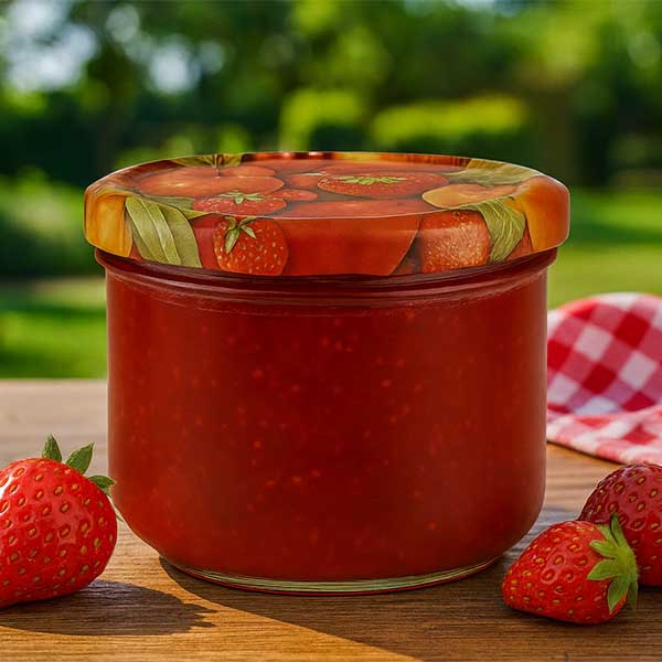 Vasos 260ml + tapa BasicSeal decoración frutas UNiTWIST