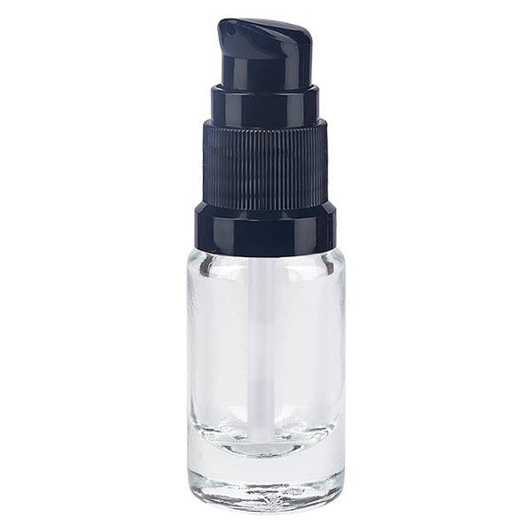 Botella de farmacia claro 5ml tapa de la bomba negro estándar Botella de farmacia claro 5ml tapa de la bomba negro estándar