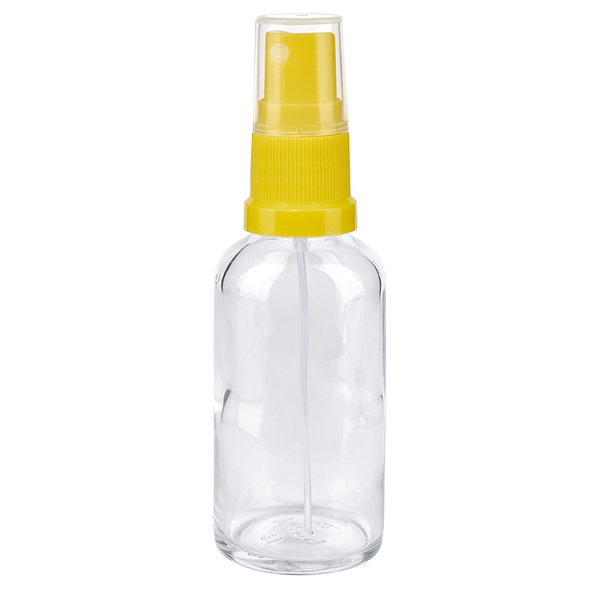 Frasco pulverizador de 50 ml amarillo/transparente tapón estándar ClearLine UT18/50 Frasco pulverizador de 50 ml amarillo/transparente tapón estándar ClearLine UT18/50