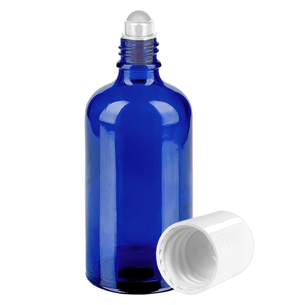 Frasco roll-on 100ml blanco tapón estándar BlueLine UT18/100