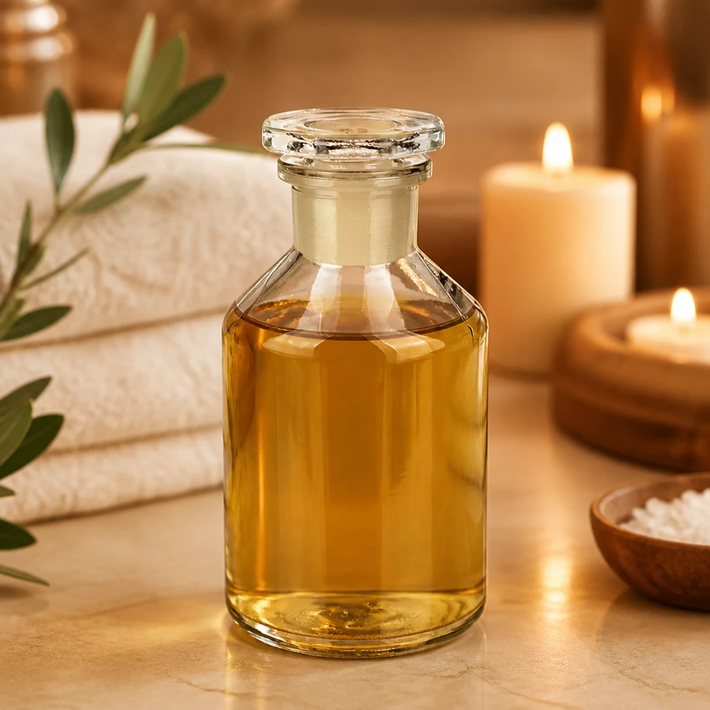 Botella bureta 50ml de vidrio transparente de cuello estrecho Frasco de pecho inclinado de 50 ml, transparente, con tapón de cristal, para crear un ambiente de bienestar a la cálida luz de las velas