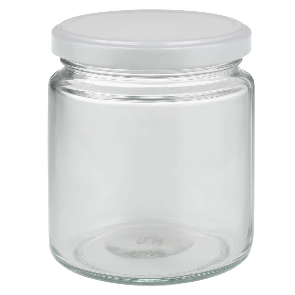 Tarro para miel de 350 g con tapa blanca BasicSeal UNiTWIST