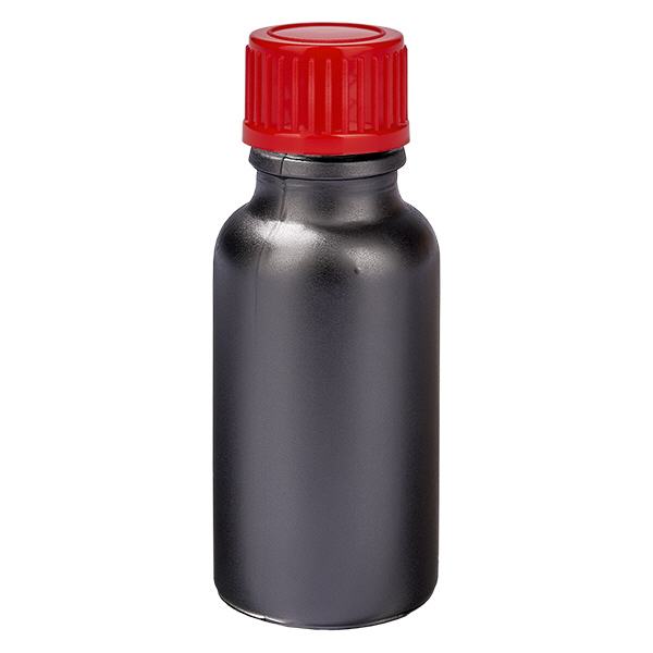 Botella 20ml 11mm tapón rosca rojo estándar BlackLine UT18/20 Botella 20ml 11mm tapón rosca rojo estándar BlackLine UT18/20