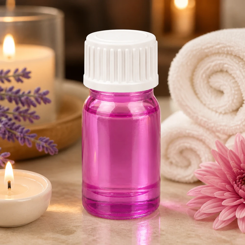 Frasco cuentagotas de 5 ml PurpleLine STD violeta transparente ideal para aromaterapia y aceites esenciales