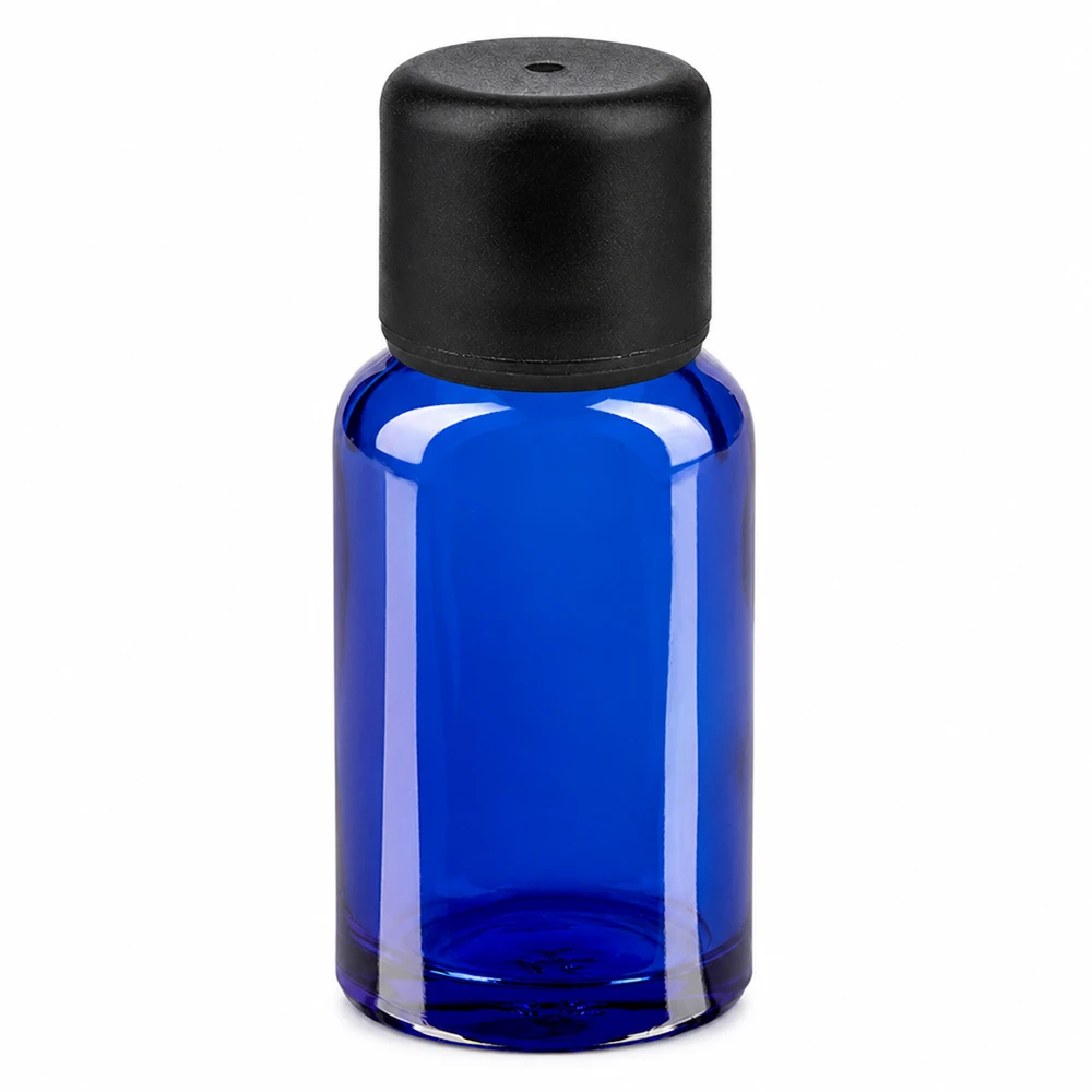 Botella de 10 ml con tapón de rosca de 6 mm negro estándar BlueLine UT18/10 Botella de 10 ml con tapón de rosca de 6 mm negro estándar BlueLine UT18/10