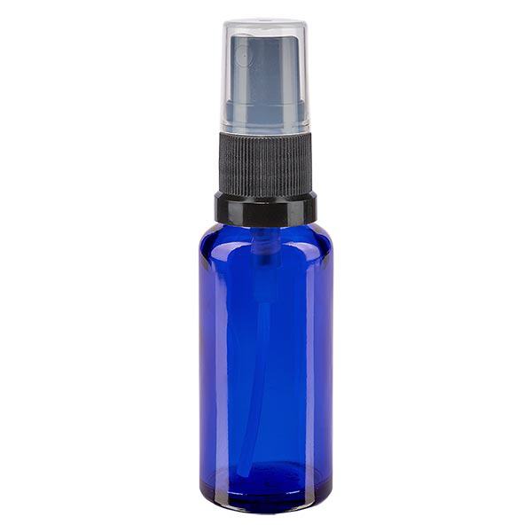 Botella de farmacia azul 30ml pulverizador negro Botella de farmacia azul 30ml pulverizador negro
