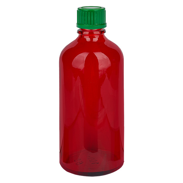 Botella de 100ml con tapón de rosca de 11mm verde estándar RedLine UT18/100 Botella de 100ml con tapón de rosca de 11mm verde estándar RedLine UT18/100