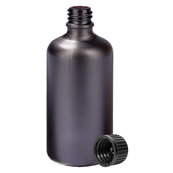 Frasco 100ml 11mm tapón rosca negro estándar BlackLine UT18/100 Frasco 100ml 11mm tapón rosca negro estándar BlackLine UT18/100