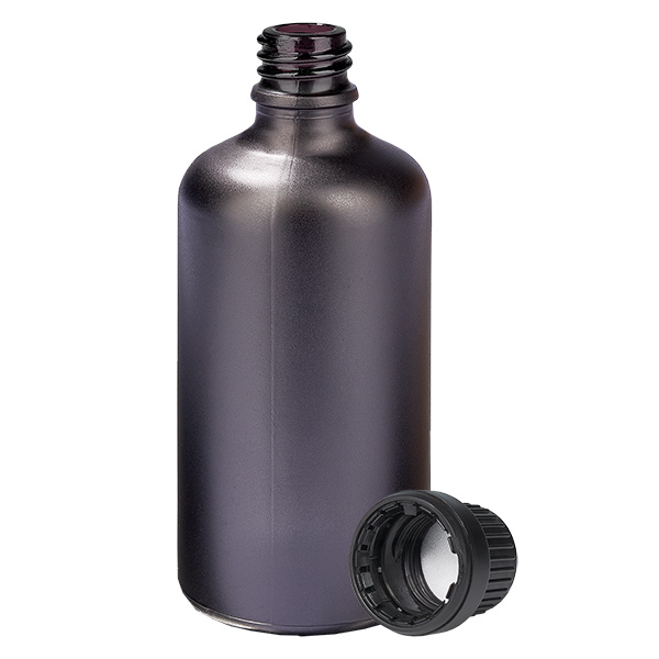 100ml Flas. 11mm tapón rosca negro cierre inviolable BlackLine UT18/100 100ml Flas. 11mm tapón rosca negro cierre inviolable BlackLine UT18/100