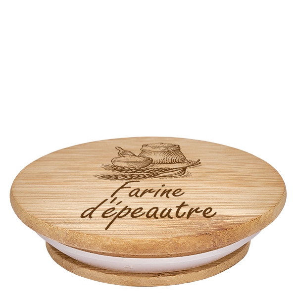 Couvercle en bois "farine d'épeautre" pour WECK RR100 Couvercle en bois "farine d'épeautre" pour WECK RR100