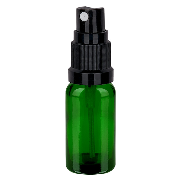 Frasco pulverizador negro de 20 ml con tapón estándar GreenLine UT18/20 Frasco pulverizador negro de 20 ml con tapón estándar GreenLine UT18/20